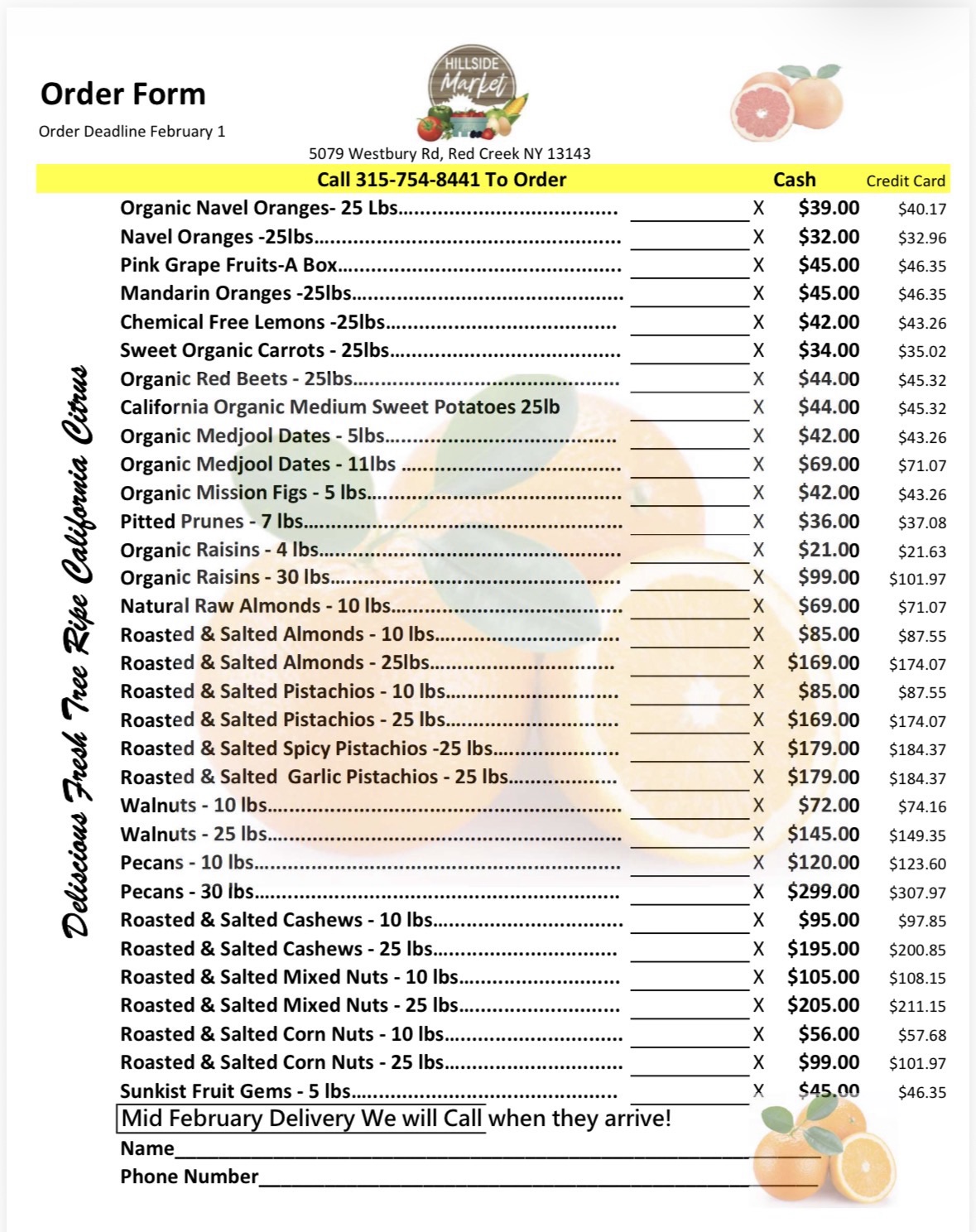 Fresh California Citrus Pre Order Sale!!
